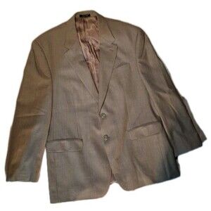 Vintage Lauren Ralph Lauren Mens 42R Tan Wool Tweed Blazer Coat